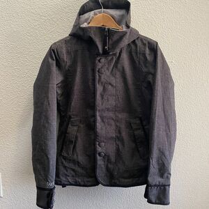 Burton Jet Set Jacket Hood ThermacoreEco DRYRIDE Gray Small Snowboard Snow